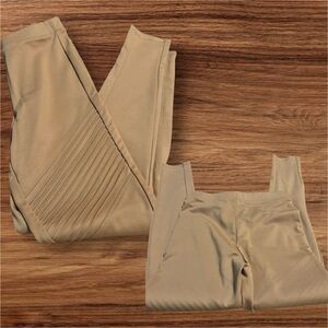 Tan Textured leggings